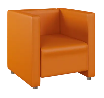 MIRA 1 křeslo, koženka cihlová